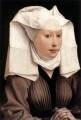 Dama con tocado de gasa del pintor Rogier van der Weyden